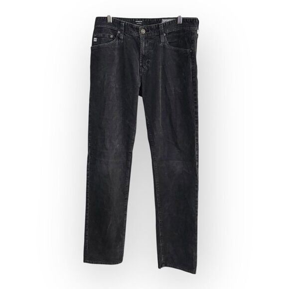 Ag Adriano Goldschmied Black Straight Jeans GRADUATE tailored leg mens 30 reg - Picture 1 of 7